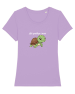 Mă grăbesc încet  Tricou mânecă scurtă guler larg fitted Damă Expresser