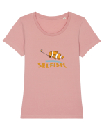 SELFISH Tricou mânecă scurtă guler larg fitted Damă Expresser