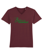 Belive in yourself  Tricou mânecă scurtă guler V Bărbat Presenter