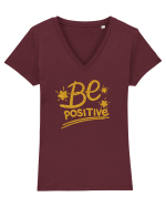 Be positive  Tricou mânecă scurtă guler V Damă Evoker