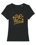 Be positive  Tricou mânecă scurtă guler larg fitted Damă Expresser