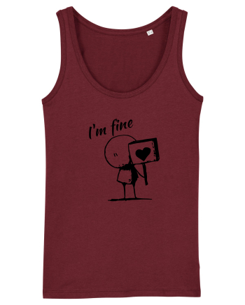 I'm fine  Burgundy