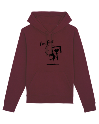 I'm fine  Burgundy