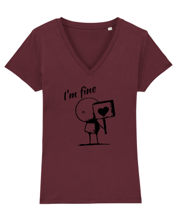 I'm fine  Burgundy