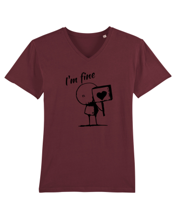 I'm fine  Burgundy