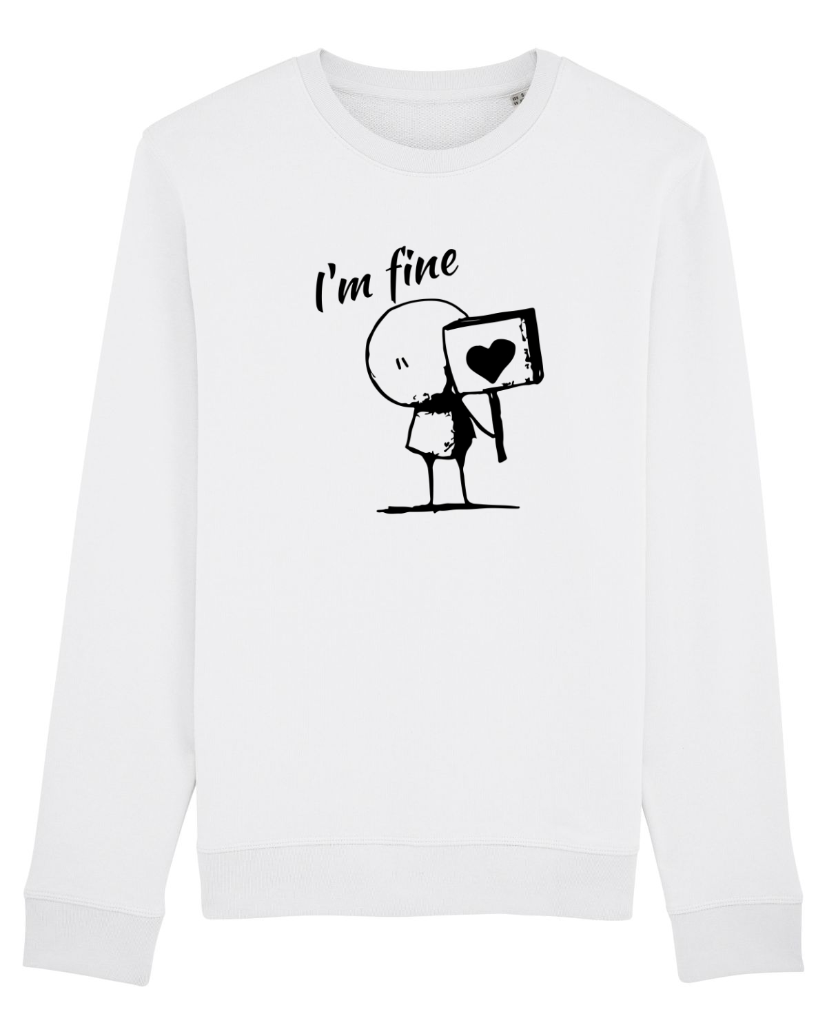 Bluză mânecă lungă Unisex Rise White