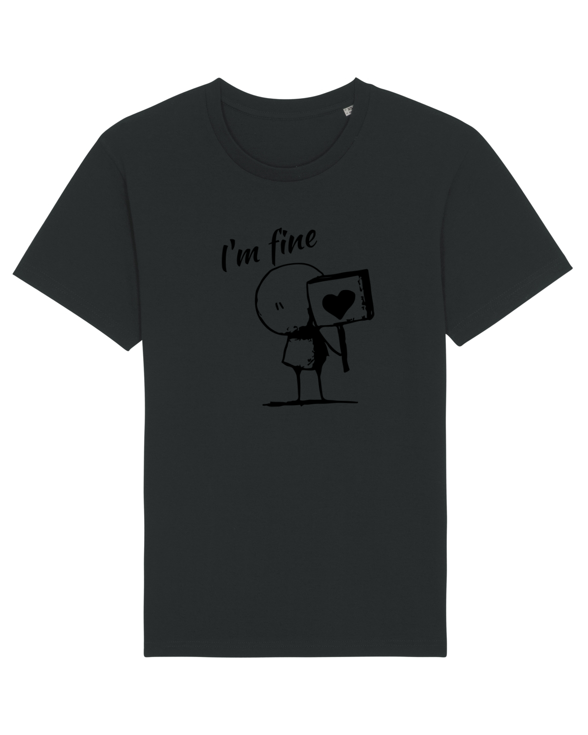 Tricou mânecă scurtă Unisex Rocker Black