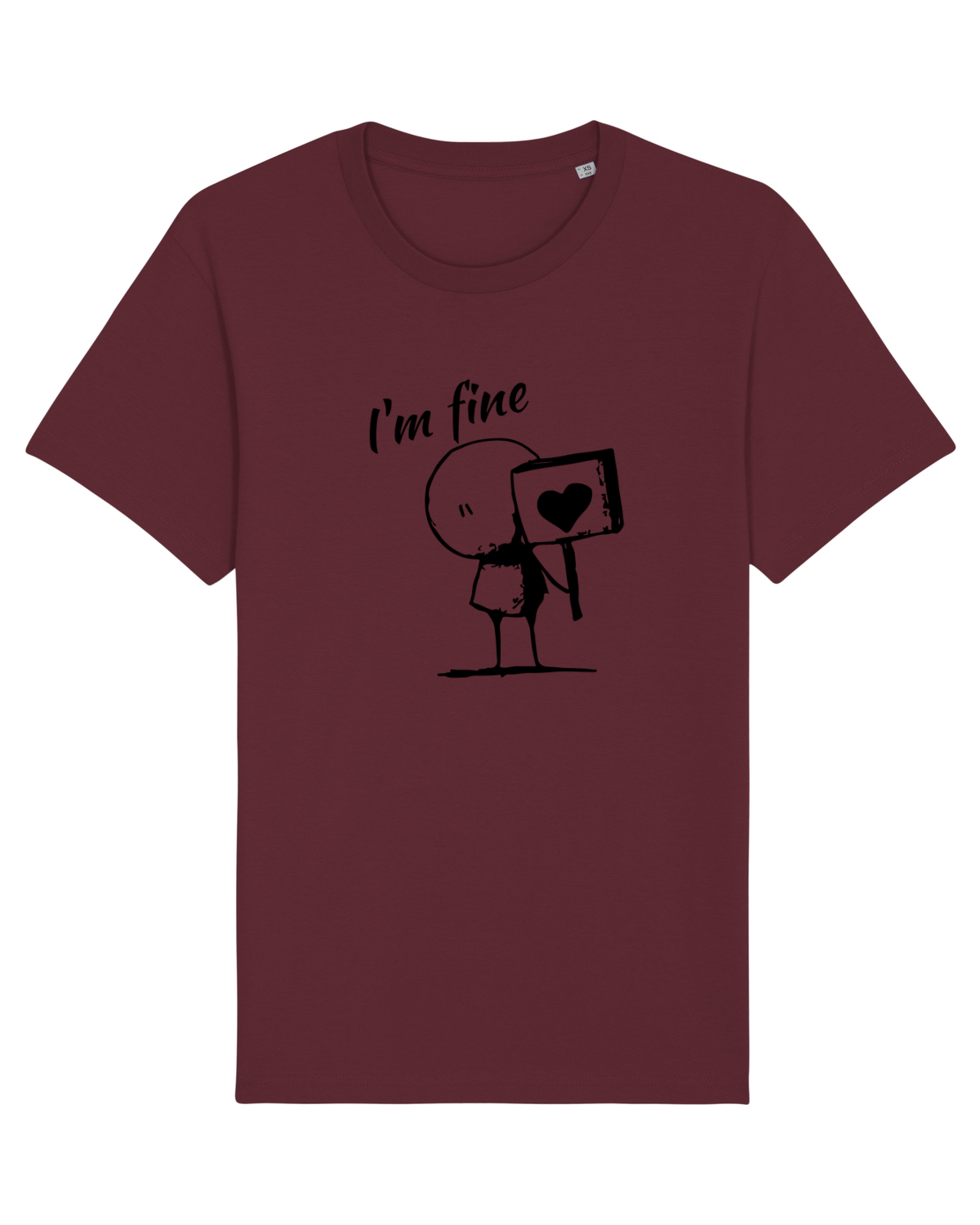 Tricou mânecă scurtă Unisex Rocker Burgundy