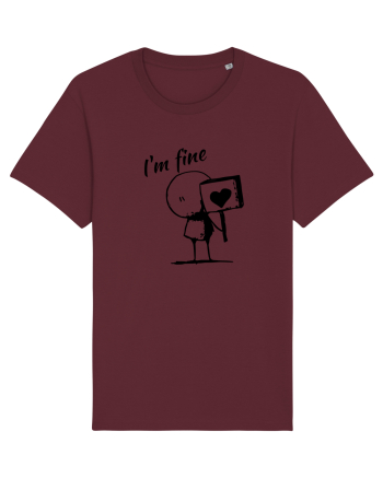 I'm fine  Burgundy