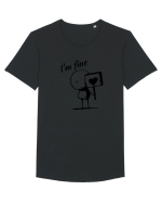 I'm fine  Tricou mânecă scurtă guler larg Bărbat Skater