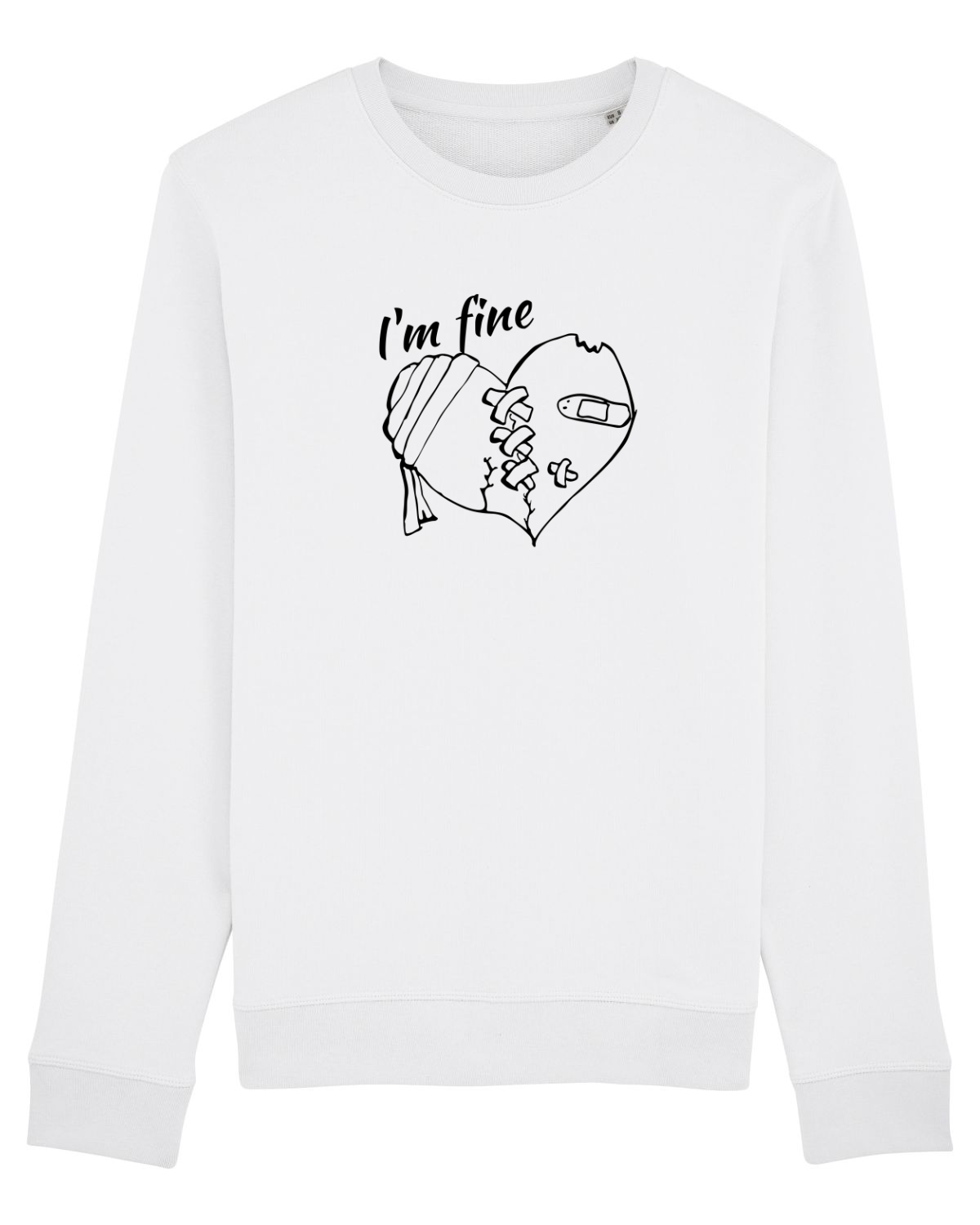Bluză mânecă lungă Unisex Rise White