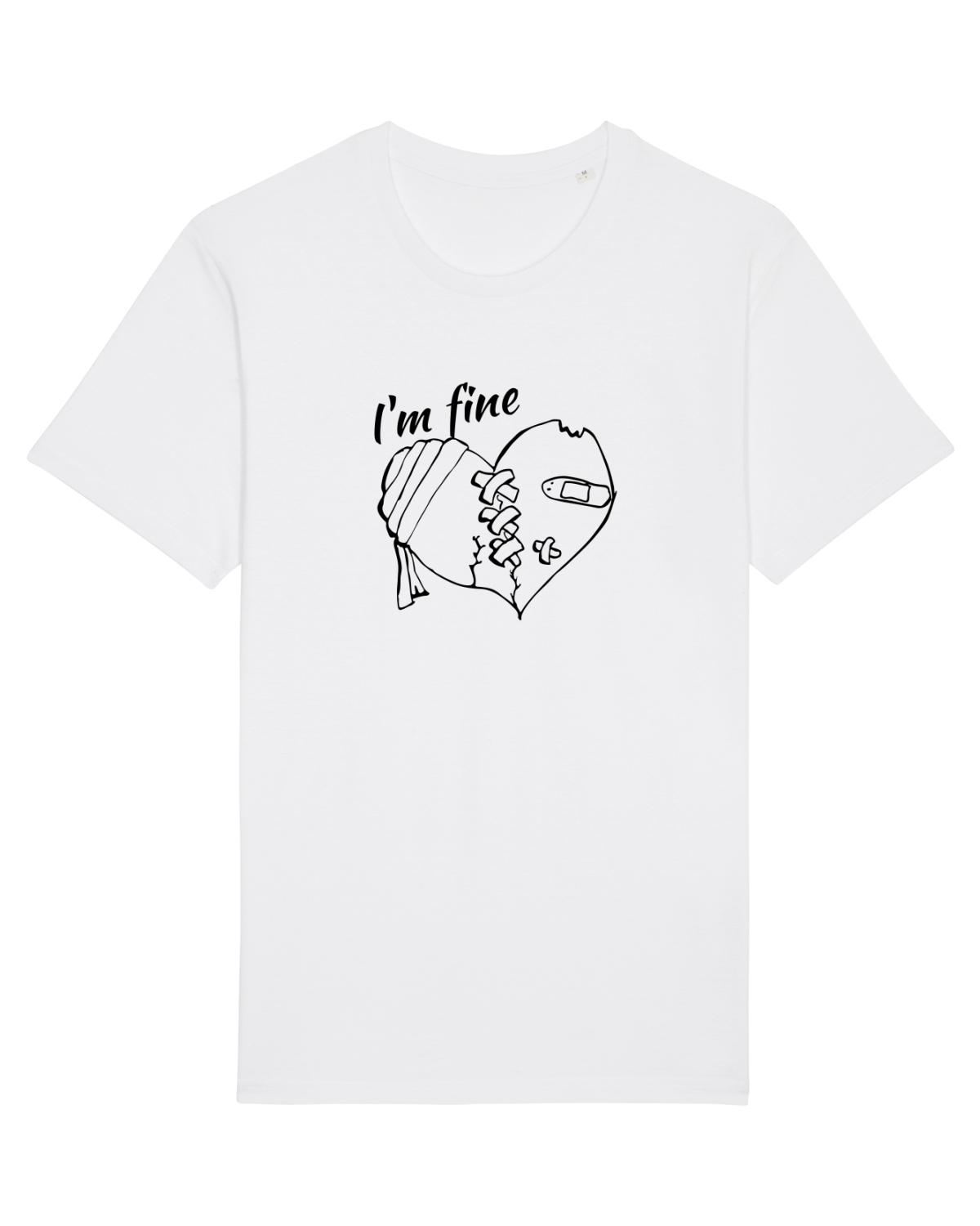 Tricou mânecă scurtă Unisex Rocker White