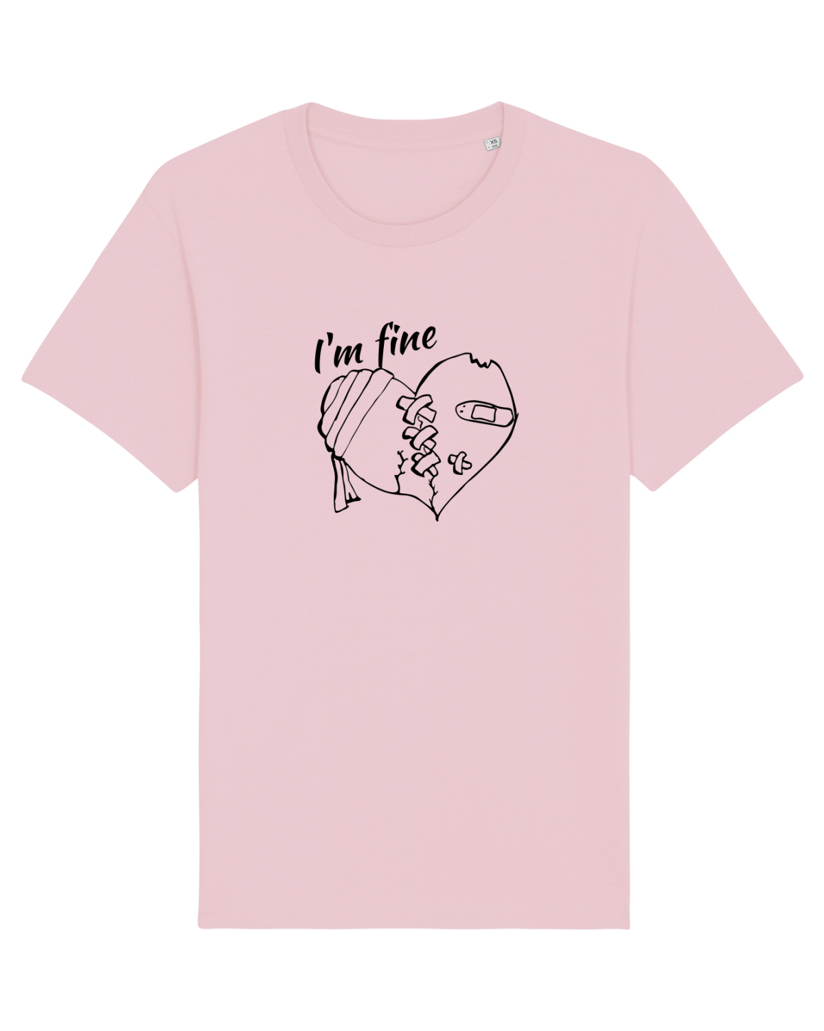 Tricou mânecă scurtă Unisex Rocker Cotton Pink