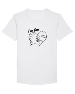 I'm fine  Tricou mânecă scurtă guler larg Bărbat Skater