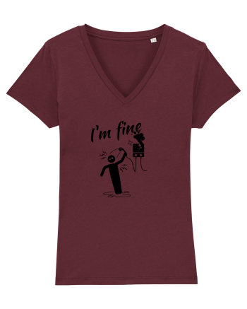 I'm fine  Burgundy