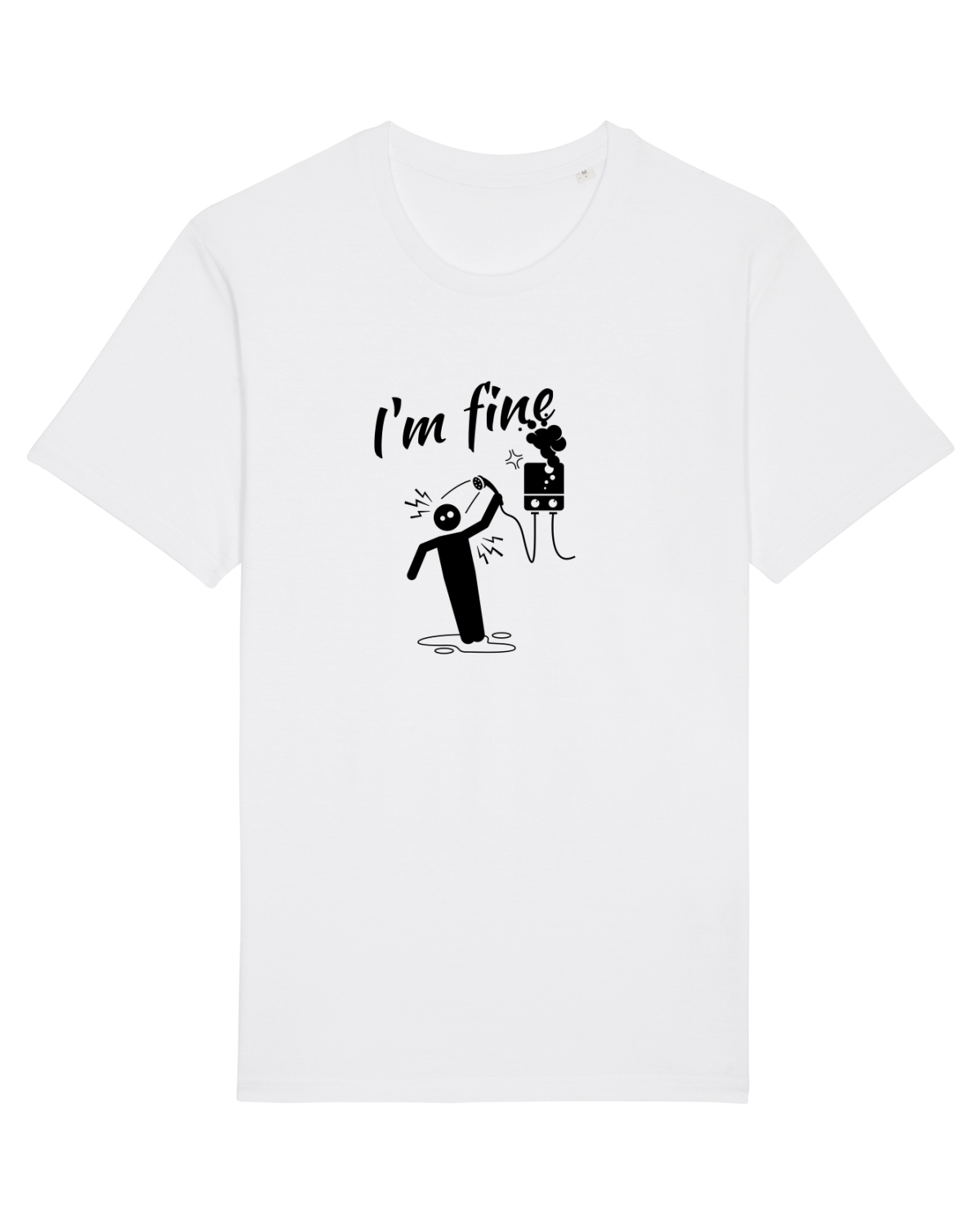 Tricou mânecă scurtă Unisex Rocker White