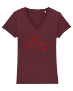 Love Tricou mânecă scurtă guler V Damă Evoker