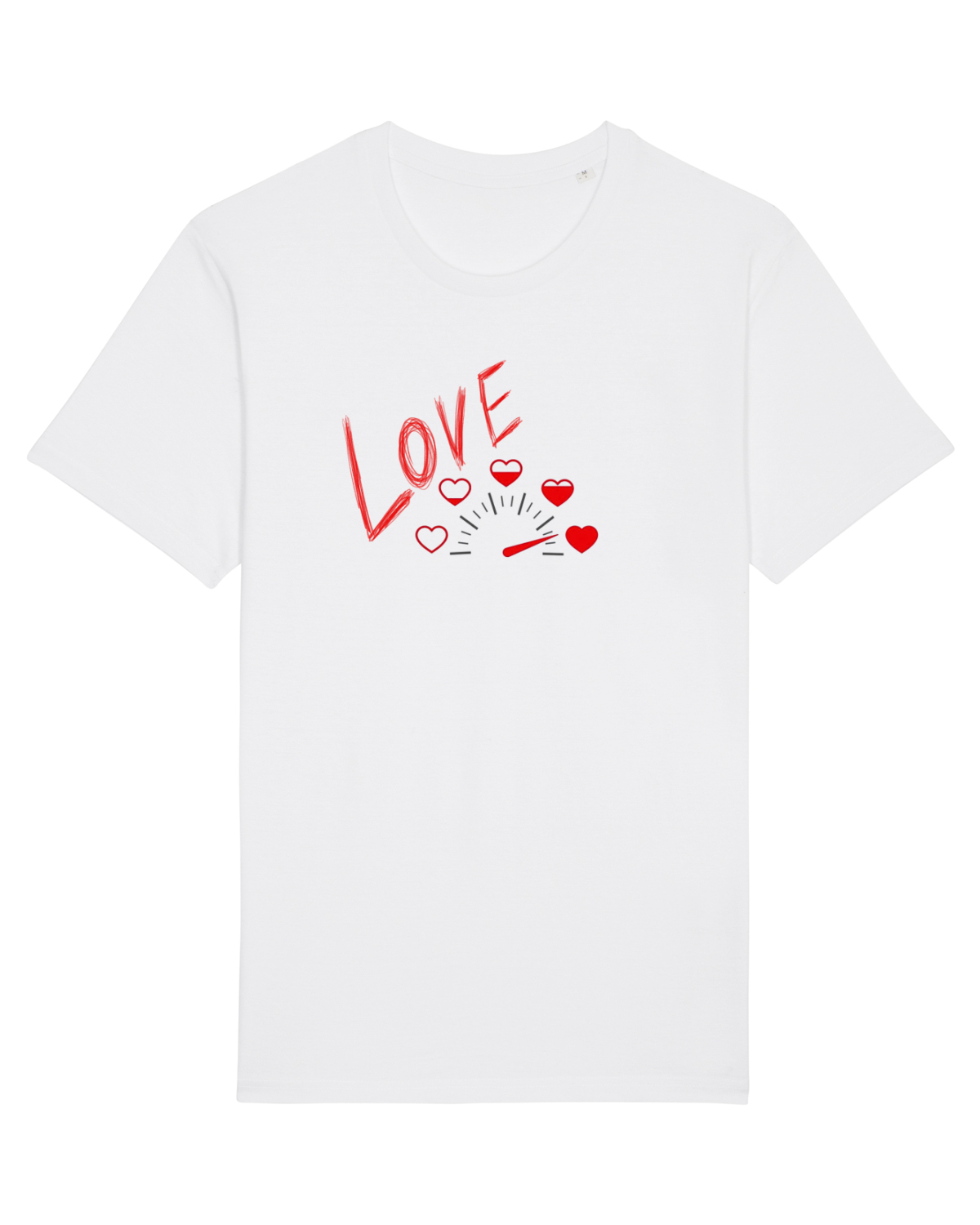 Tricou mânecă scurtă Unisex Rocker White