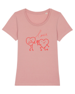 Lover Tricou mânecă scurtă guler larg fitted Damă Expresser