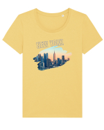New York  Tricou mânecă scurtă guler larg fitted Damă Expresser