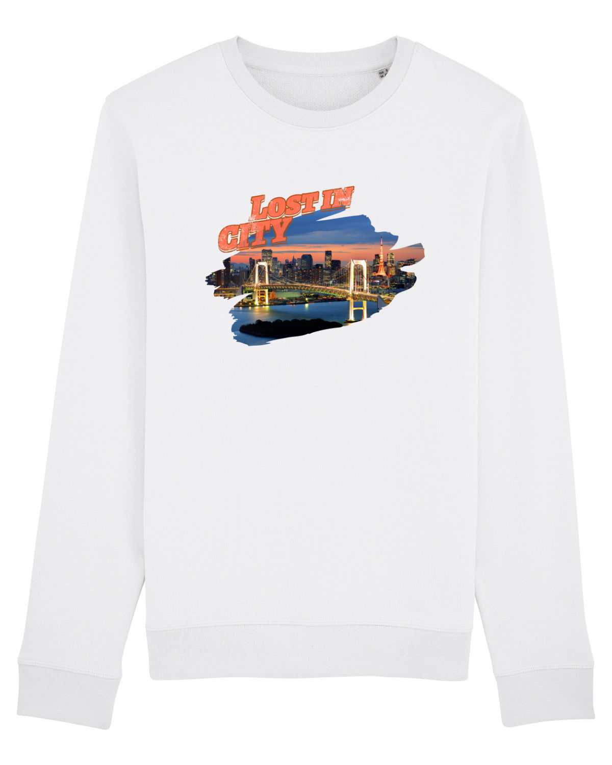 Bluză mânecă lungă Unisex Rise White