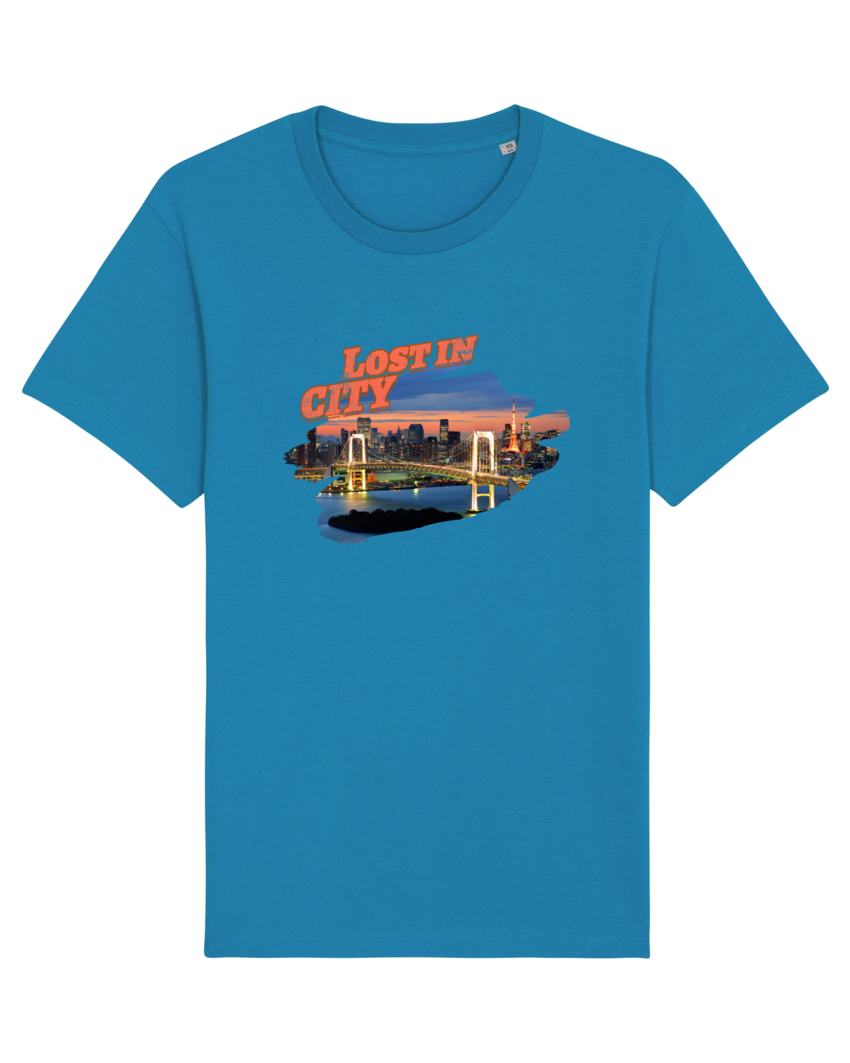 Tricou mânecă scurtă Unisex Rocker Azur