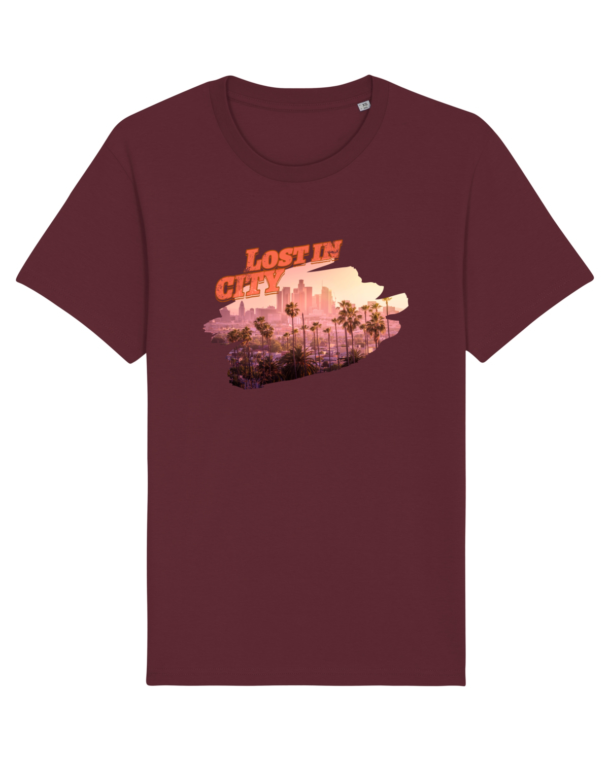 Tricou mânecă scurtă Unisex Rocker Burgundy