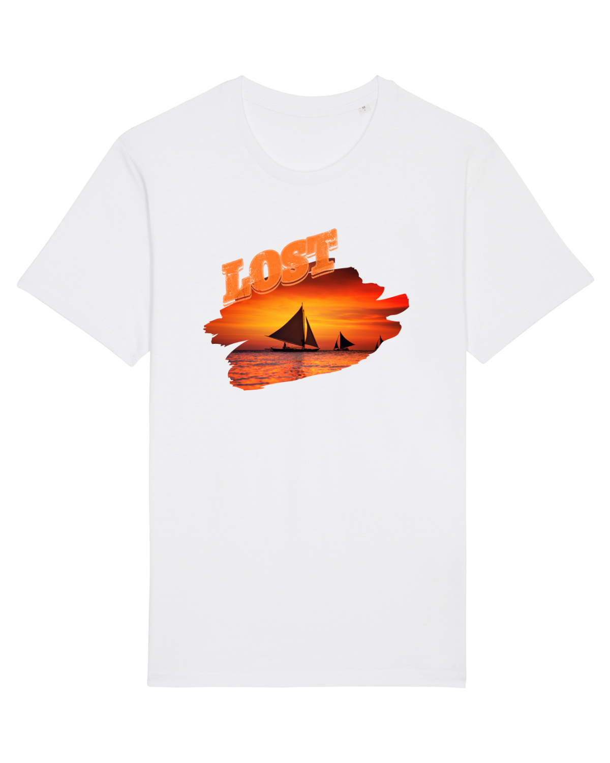Tricou mânecă scurtă Unisex Rocker White