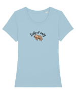 Take IT easy  Tricou mânecă scurtă guler larg fitted Damă Expresser