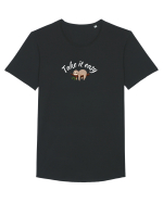 Take it easy  Tricou mânecă scurtă guler larg Bărbat Skater
