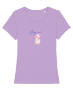 Stay cool  Tricou mânecă scurtă guler larg fitted Damă Expresser