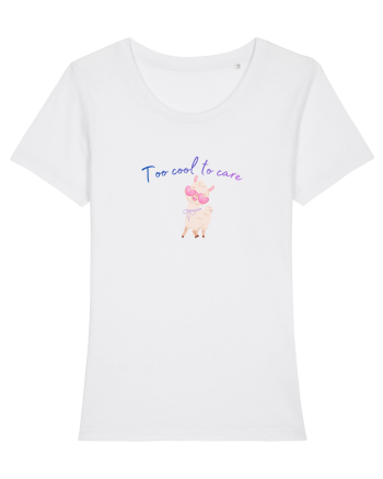 Too cool to care  White