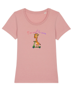 Too cool to care  Tricou mânecă scurtă guler larg fitted Damă Expresser