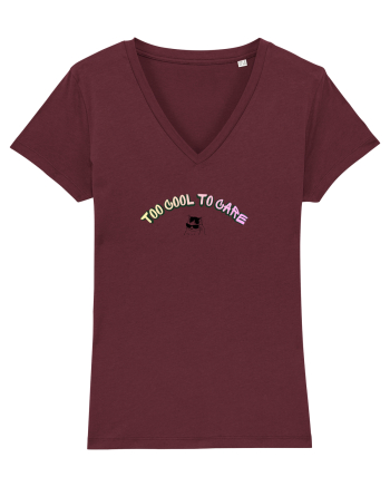 Too cool to care  Burgundy