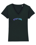 Stay cool  Tricou mânecă scurtă guler V Damă Evoker