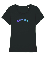 Stay cool  Tricou mânecă scurtă guler larg fitted Damă Expresser