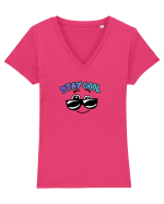 Stay cool  Tricou mânecă scurtă guler V Damă Evoker