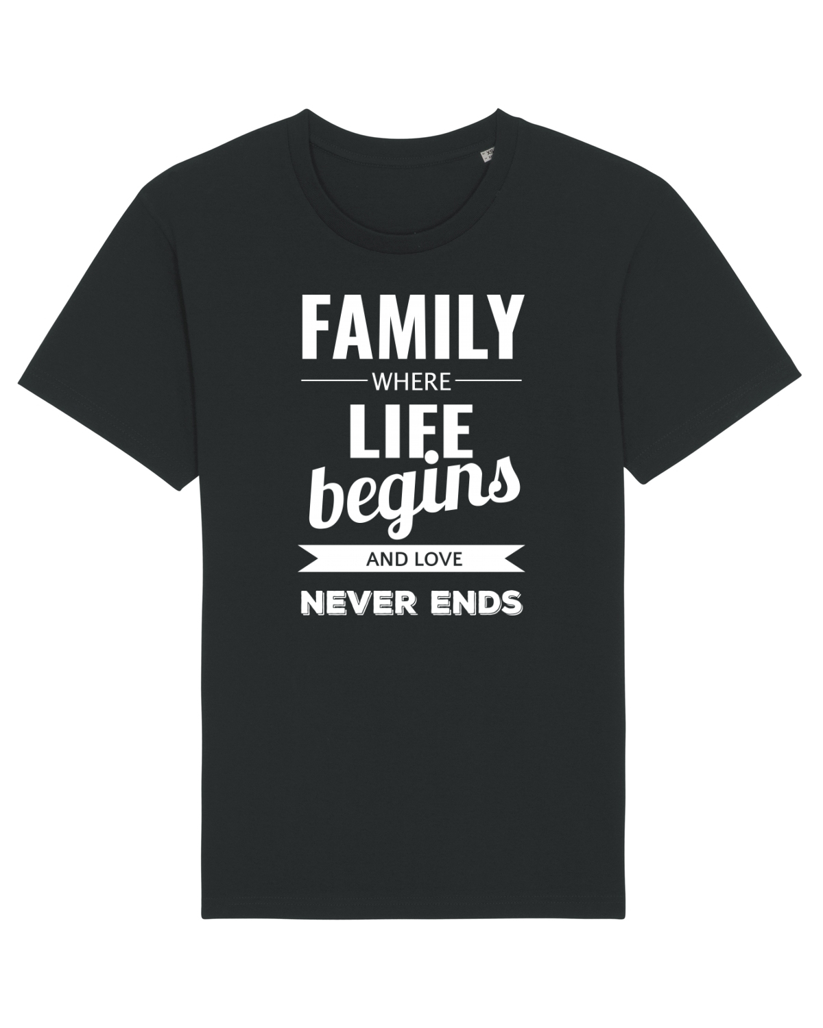 Tricou mânecă scurtă Unisex Rocker Black