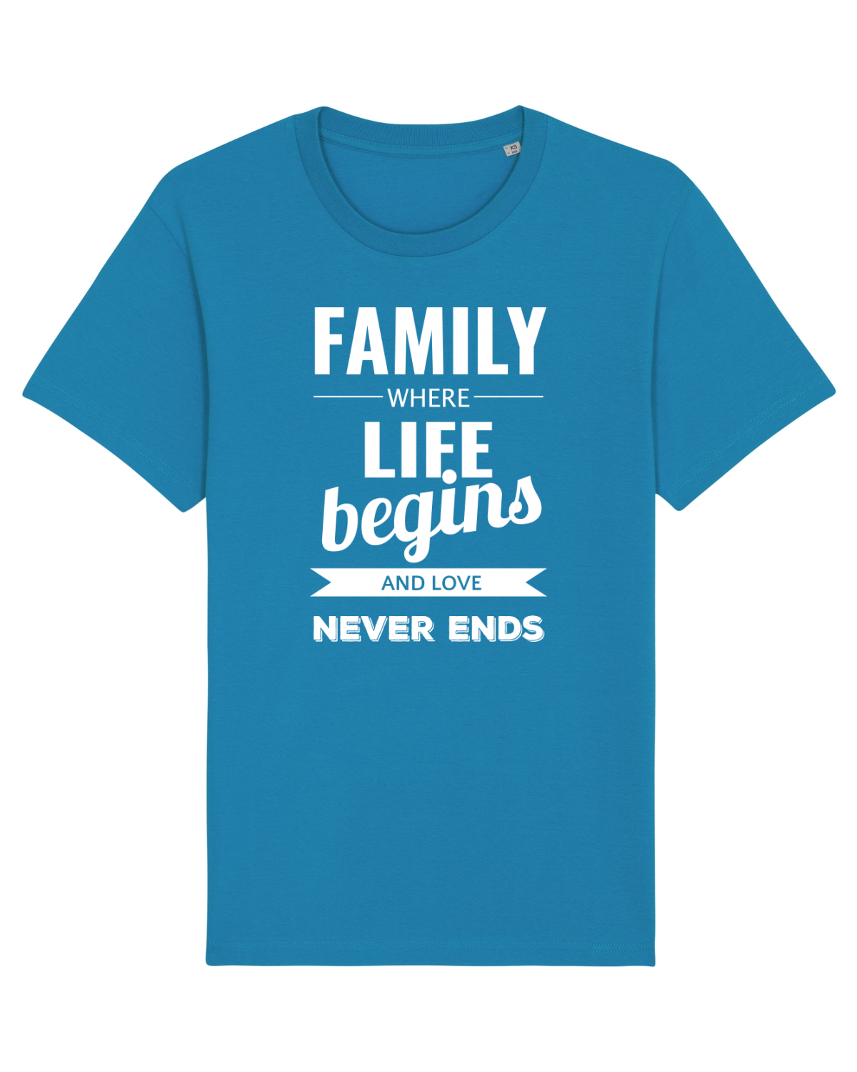 Tricou mânecă scurtă Unisex Rocker Azur