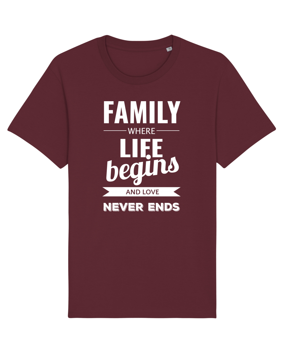 Tricou mânecă scurtă Unisex Rocker Burgundy
