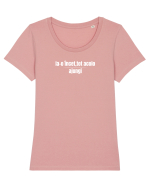 Ia-o încet, tot acolo ajungi  Tricou mânecă scurtă guler larg fitted Damă Expresser