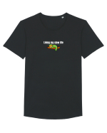 Living my slow life  Tricou mânecă scurtă guler larg Bărbat Skater