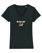 Mă mișc rapid  Tricou mânecă scurtă guler V Damă Evoker