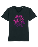 We’re All Weird Here – Cățel ciudat și adorabil Tricou mânecă scurtă guler V Bărbat Presenter