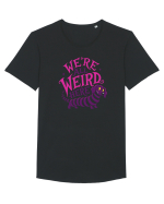 We’re All Weird Here – Cățel ciudat și adorabil Tricou mânecă scurtă guler larg Bărbat Skater