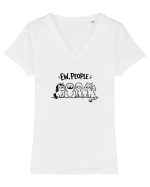 Ew People Tricou mânecă scurtă guler V Damă Evoker