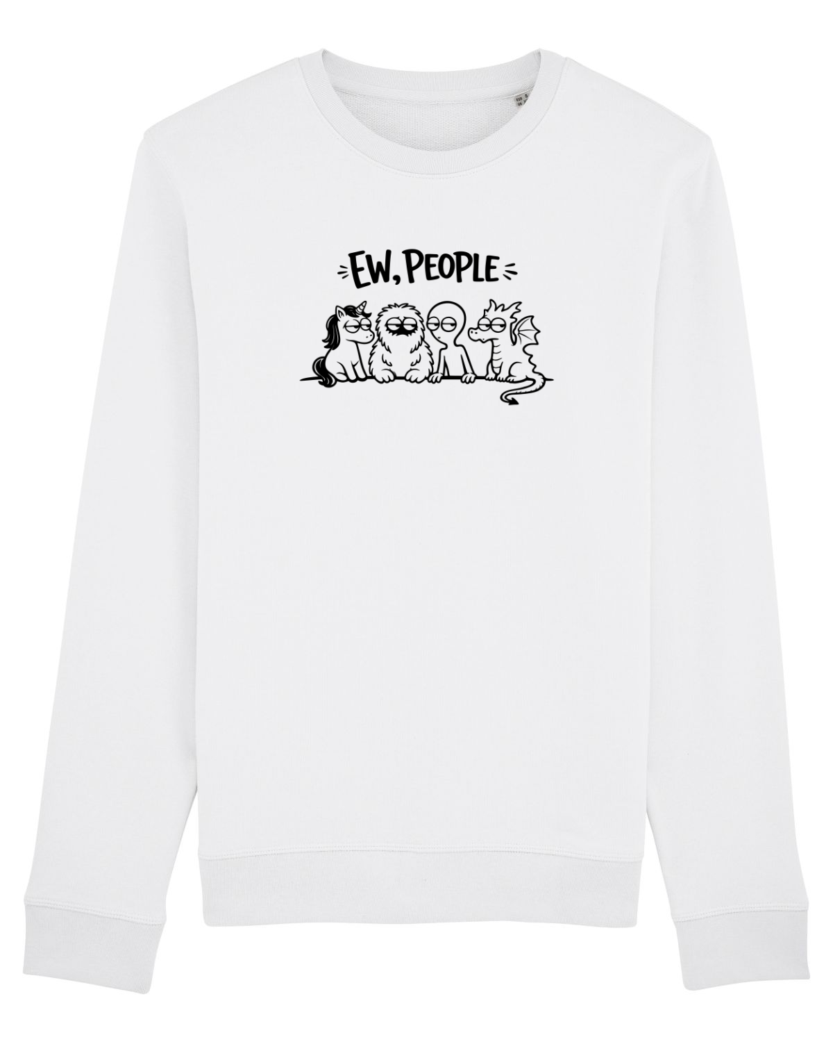 Bluză mânecă lungă Unisex Rise White