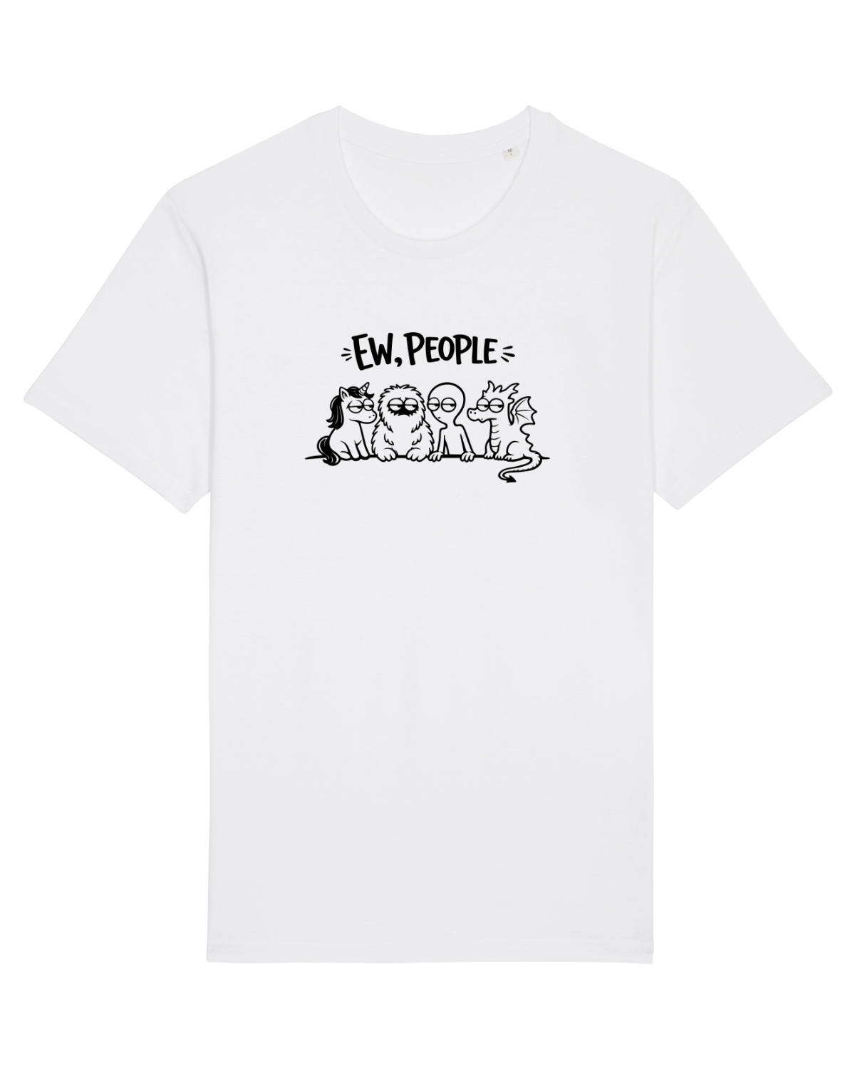 Tricou mânecă scurtă Unisex Rocker White