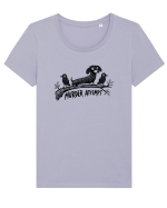 Murder Attempt – Teckel și ciori amuzante Tricou mânecă scurtă guler larg fitted Damă Expresser