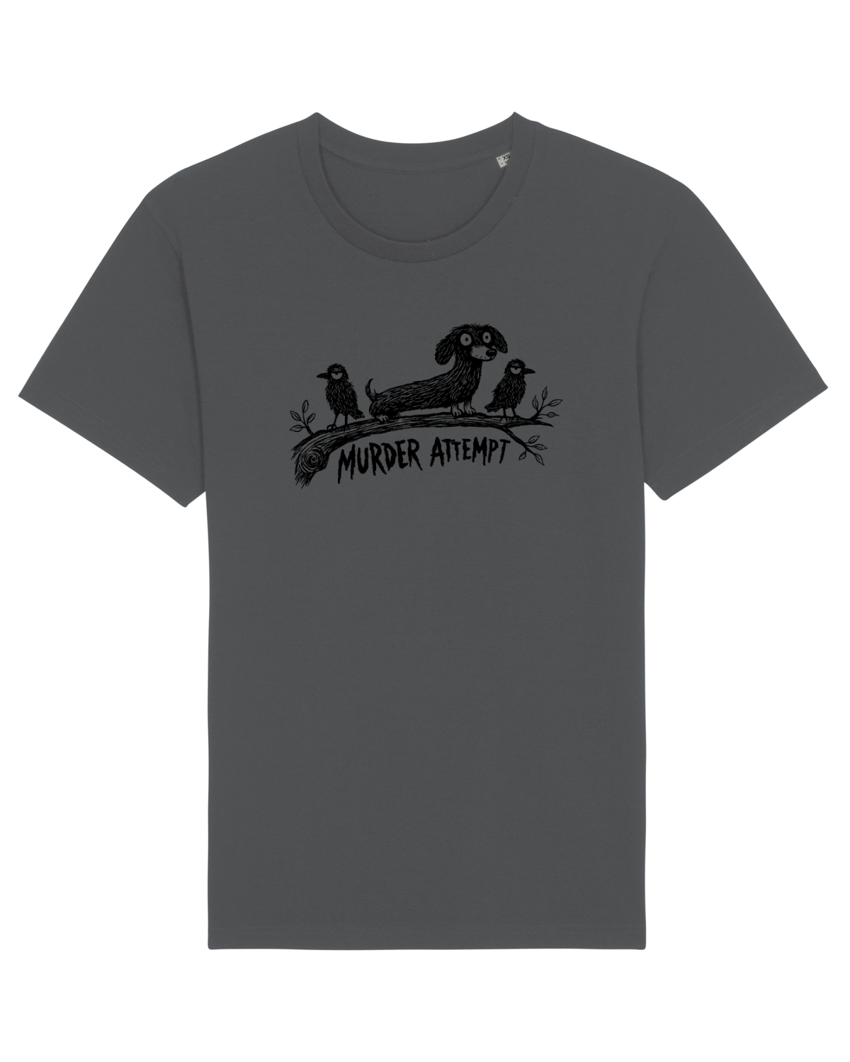 Tricou mânecă scurtă Unisex Rocker Anthracite